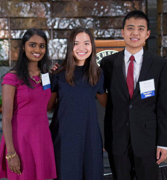 Students attending the Fellows reception