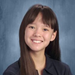 Girl posing for a school photo