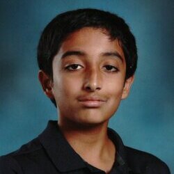 Boy posing for a school photo